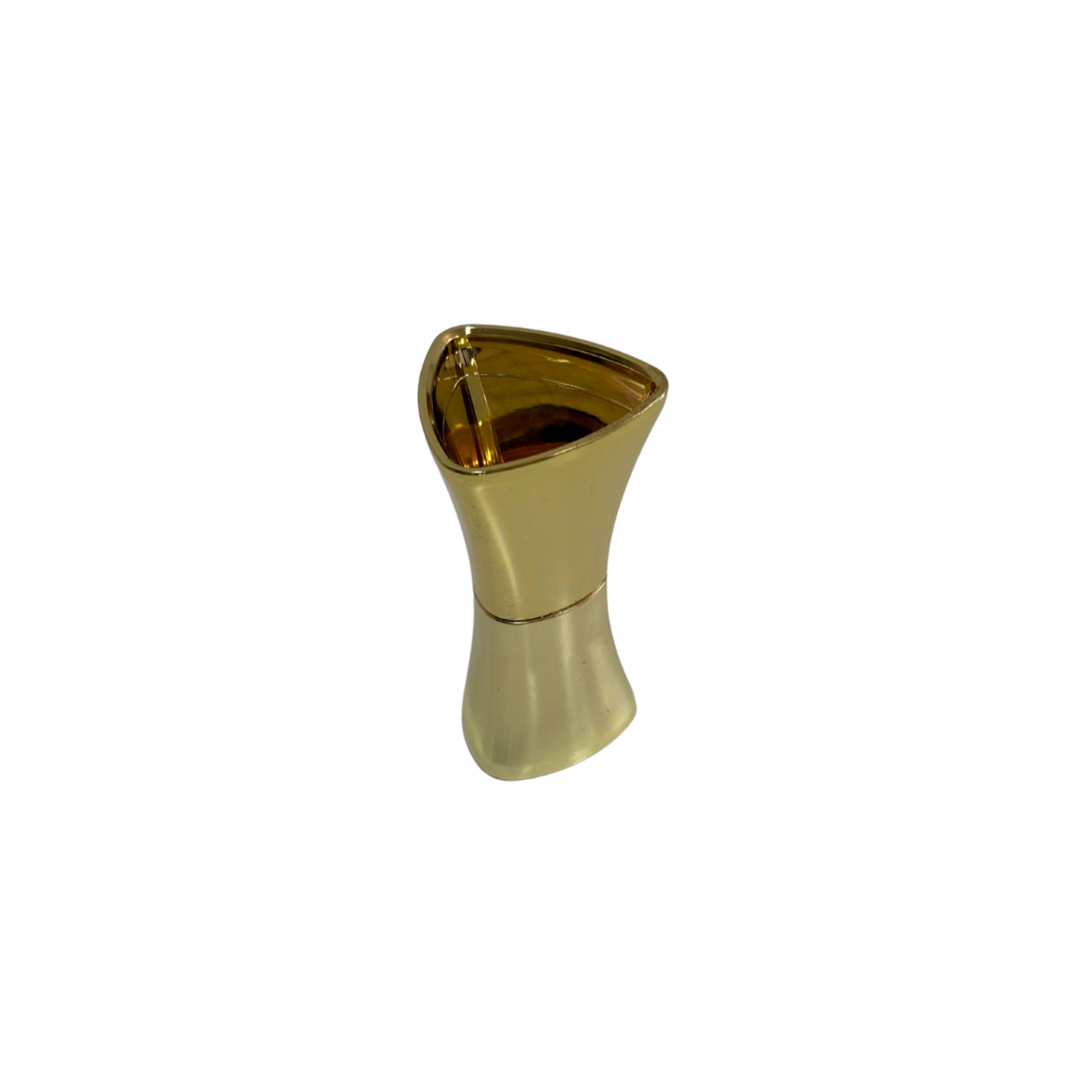 A golden jigger with dual 30/15ml measures.